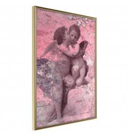 Plakat z dvema roza angelčkoma - Arredalacasa