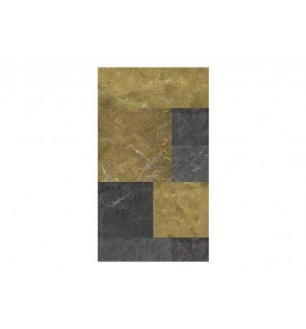 Fotomurale col marmo nero e dorato cm. 50x1000