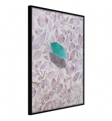 Plakatas su žaliu lapeliu tarp rožinių lapų – Arredalacasa