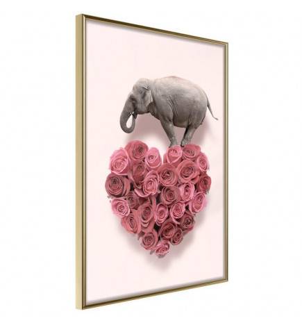 Plakat z zaljubljenim slončkom - Arredalacasa