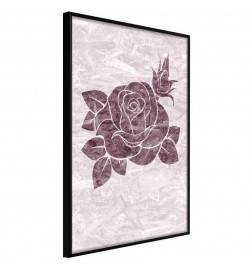 Poster in cornice con una rosa scura - Arredalacasa