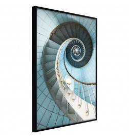 Plakat s spiralnim stopniščem in steklenim oknom - Arredalacasa