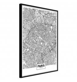 38,00 € Plakat z zemljevidom Pariza - v Franciji - Arredalacasa