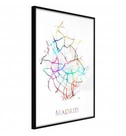 38,00 € Poster met kaart van Madrid in Spanje