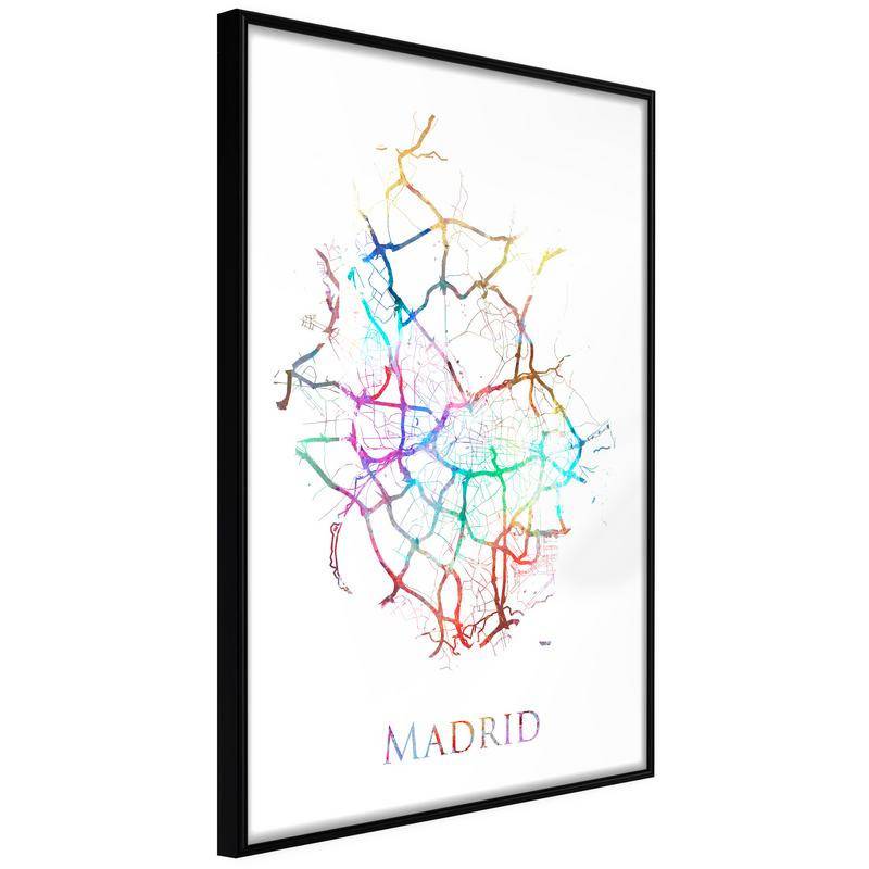 38,00 € Plakat z zemljevidom Madrid - Španija - Arredalacasa