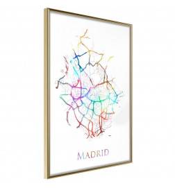 Pôster - City Map: Madrid (Colour)