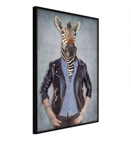 Poster in cornice con la zebra casual - Arredalacasa