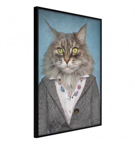 Plakat z zelo elegantno mačko - Arredalacasa