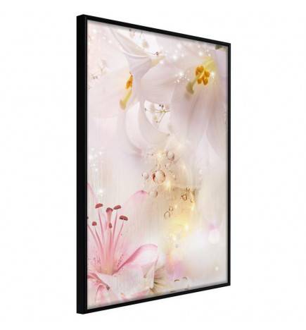 Rožnati in rumeni abstraktni cvetlični plakat - Arredalacasa
