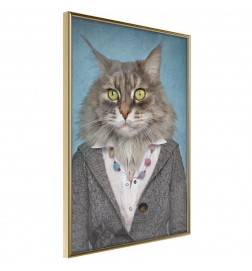 Poster in cornice con il gatto elegante - Arredalacasa