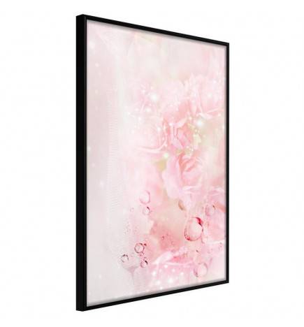 Poster in cornice floreale astratto rosa - Arredalacasa