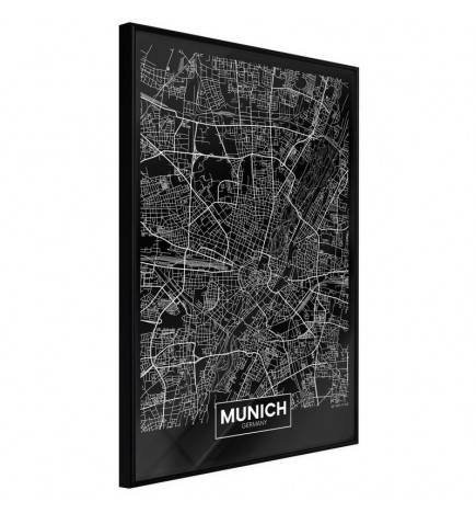 Pôster - City Map: Munich (Dark)
