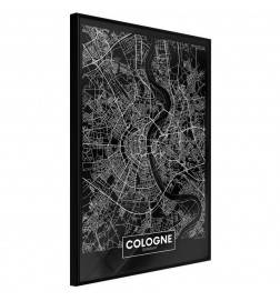 Poster et affiche - City Map: Cologne (Dark)