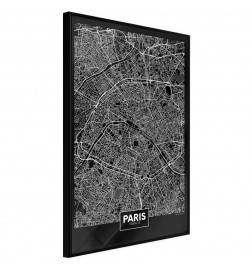 Plakatas su Paryžiaus – Prancūzijos – Arredalakasos žemėlapiu