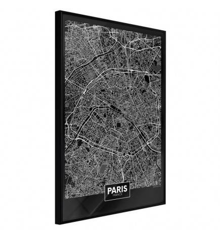 Plakat z zemljevidom Pariz - Francija - Arredalacasa