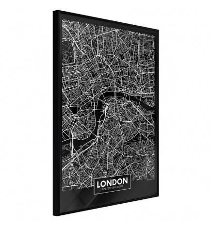 Plakat z zemljevidom London - Anglija - Arredalacasa