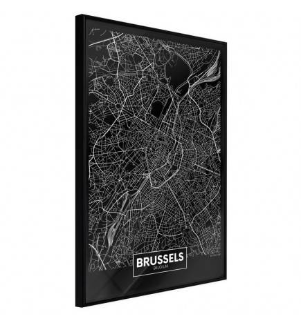 Pôster - City Map: Brussels (Dark)