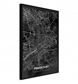 Poster et affiche - City Map: Frankfurt (Dark)