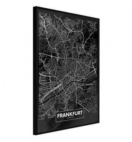 Plakat z zemljevidom Frankfurt - Nemčija - Arredalacasa