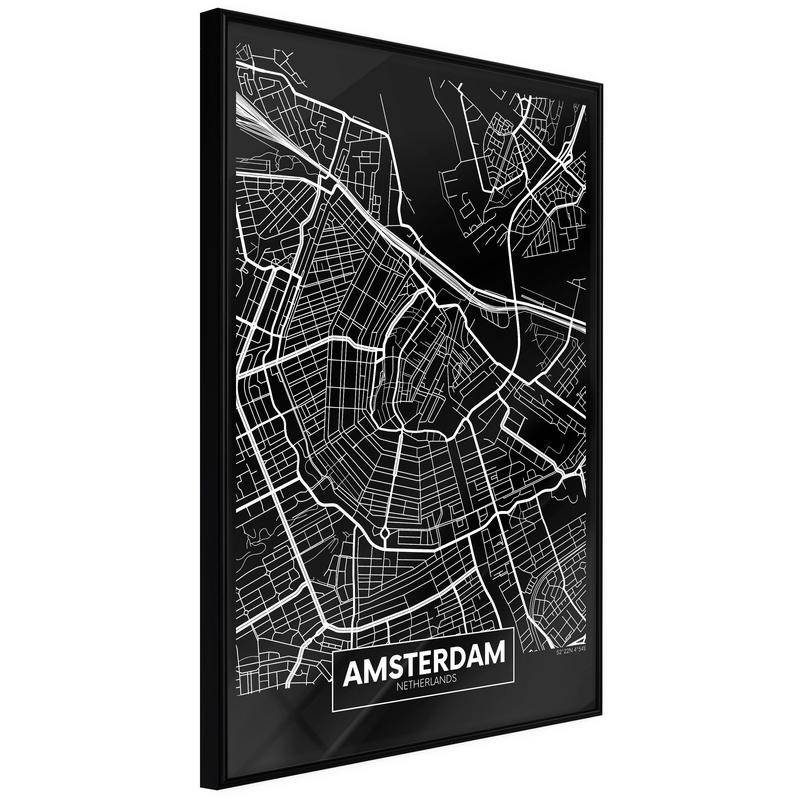 45,00 € Plakat z zemljevidom Amsterdam - Nizozemska - Arredalacasa