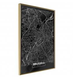 Pôster - City Map: Brussels (Dark)