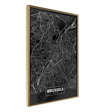Poster et affiche - City Map: Brussels (Dark)