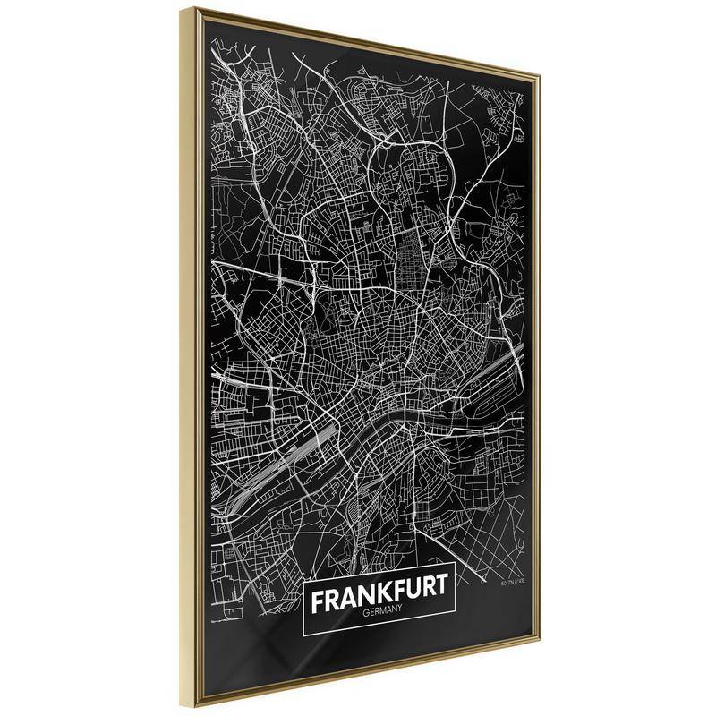 38,00 € Plakat z zemljevidom Frankfurt - Nemčija - Arredalacasa