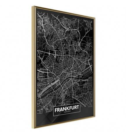 Plakatas su Frankfurto žemėlapiu – Vokietija – Arredalacasa