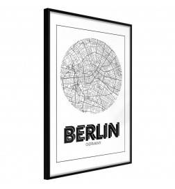 Plakat z zemljevidom Berlina - v Nemčiji - Arredalacasa
