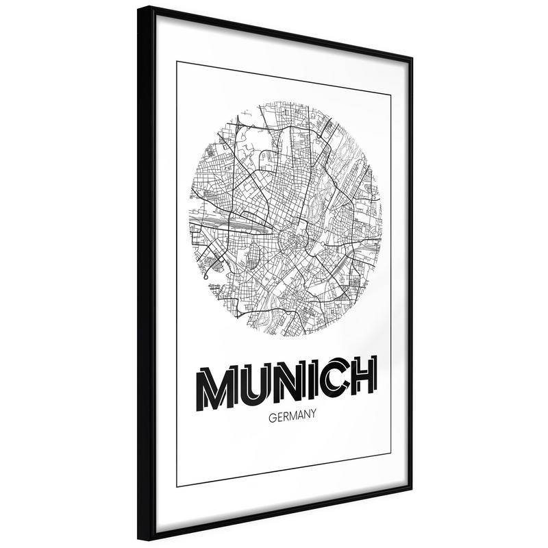 45,00 €Poster et affiche - City Map: Munich (Round)