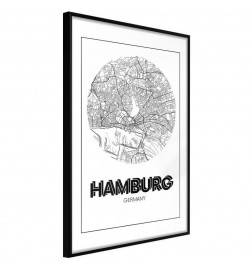 38,00 € Plakāts ar Hamburgas karti - Vācijā - Arredalacasa