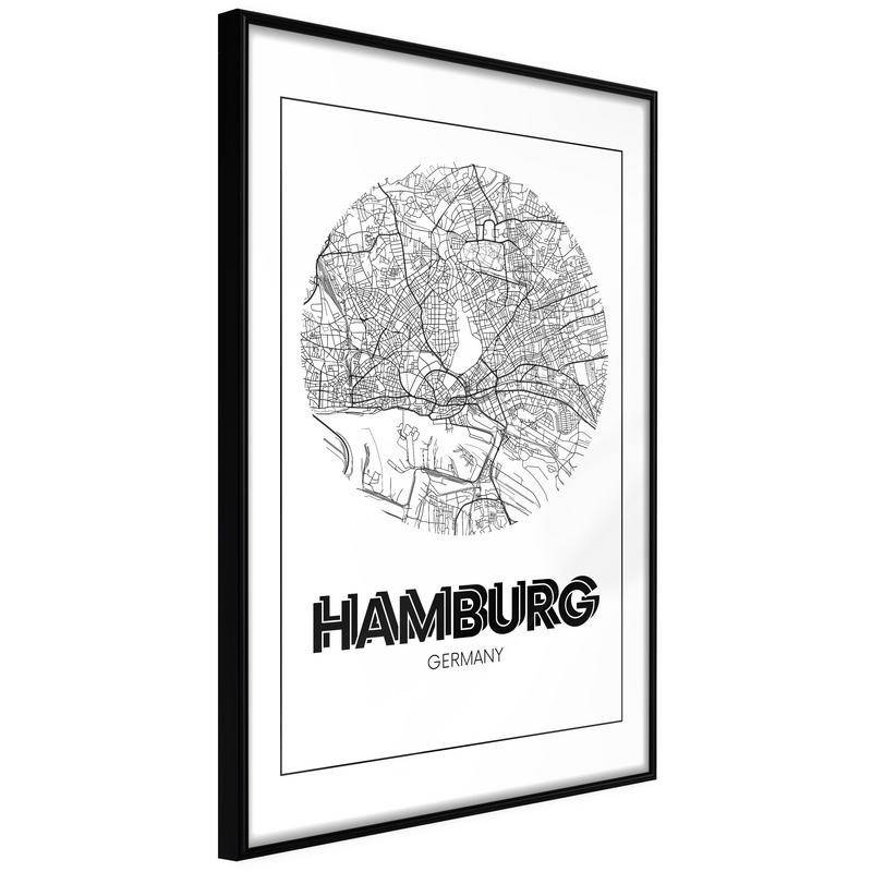 38,00 €Poster et affiche - City Map: Hamburg (Round)