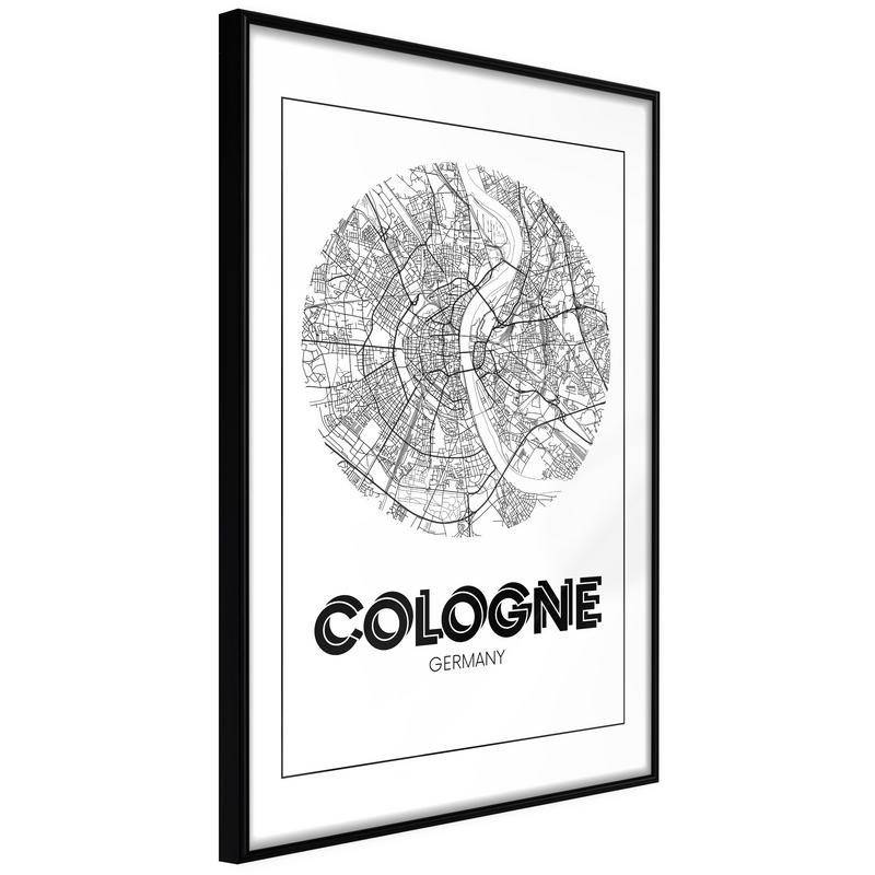 38,00 € Poster met kaart van Cologne