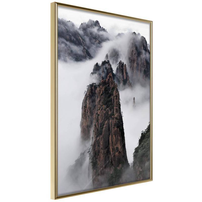 38,00 € Poster - Clouds Pierced by Mountain Peaks