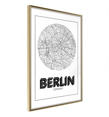 Pôster - City Map: Berlin (Round)