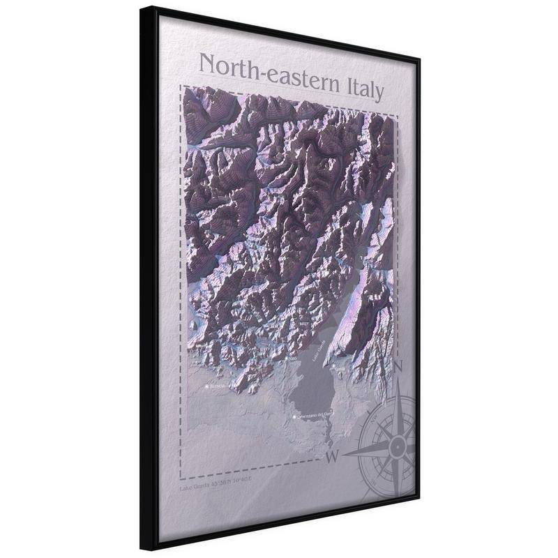 38,00 € Poster - Raised Relief Map: North-Eastern Italy