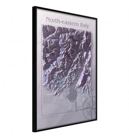 Poster et affiche - Raised Relief Map: North-Eastern Italy