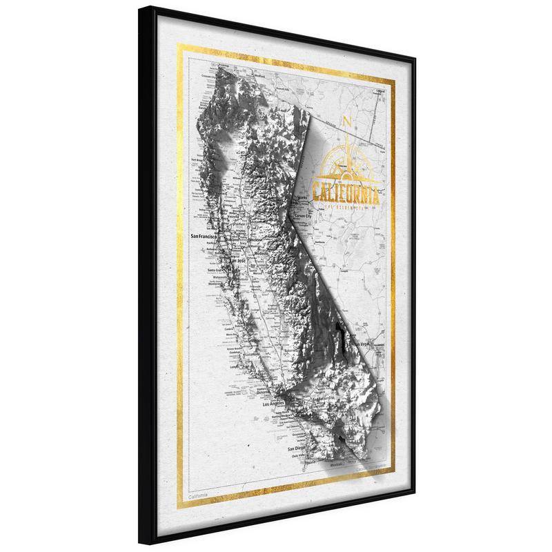 38,00 €Poster et affiche - Raised Relief Map: California