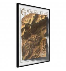 Poster et affiche - Raised Relief Map: Graian Alps