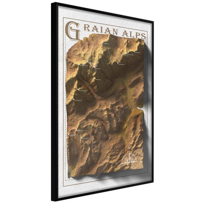 38,00 € Póster - Raised Relief Map: Graian Alps
