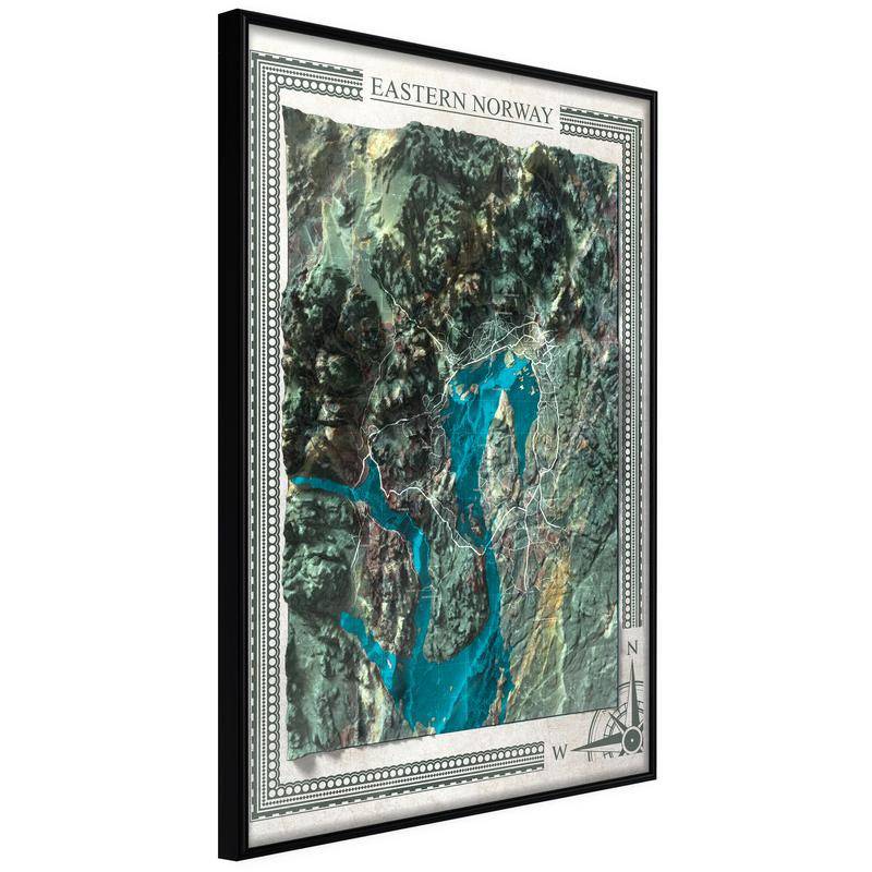 38,00 € Poster - Raised Relief Map: Eastern Norway