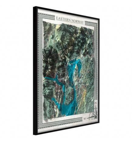 Poster et affiche - Raised Relief Map: Eastern Norway