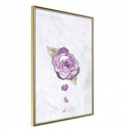Poster in cornice con una rosa viola - Arredalacasa