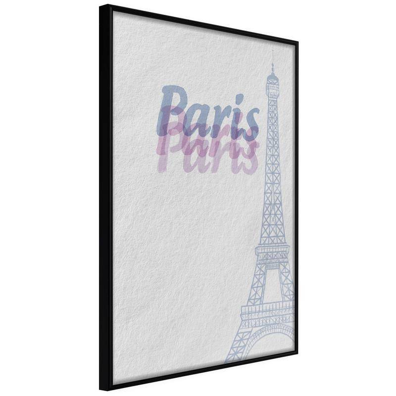 38,00 € Plakāts ar Eifeļa torni un krāsainu uzrakstu Paris - Arredalacasa