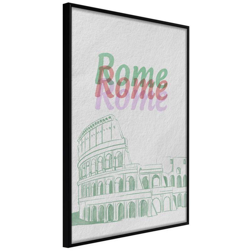 38,00 € Poster met colosseum en schrijven Rome Arredalacasa