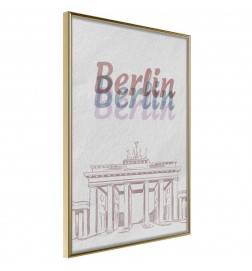 Poster in cornice con Berlino e la scritta  Berlin