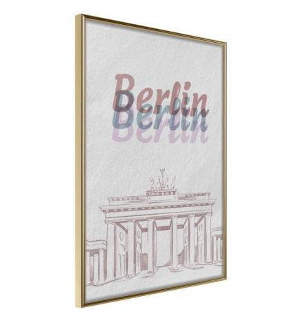 Plakat z Berlinom in napisom Berlin - Arredalacasa