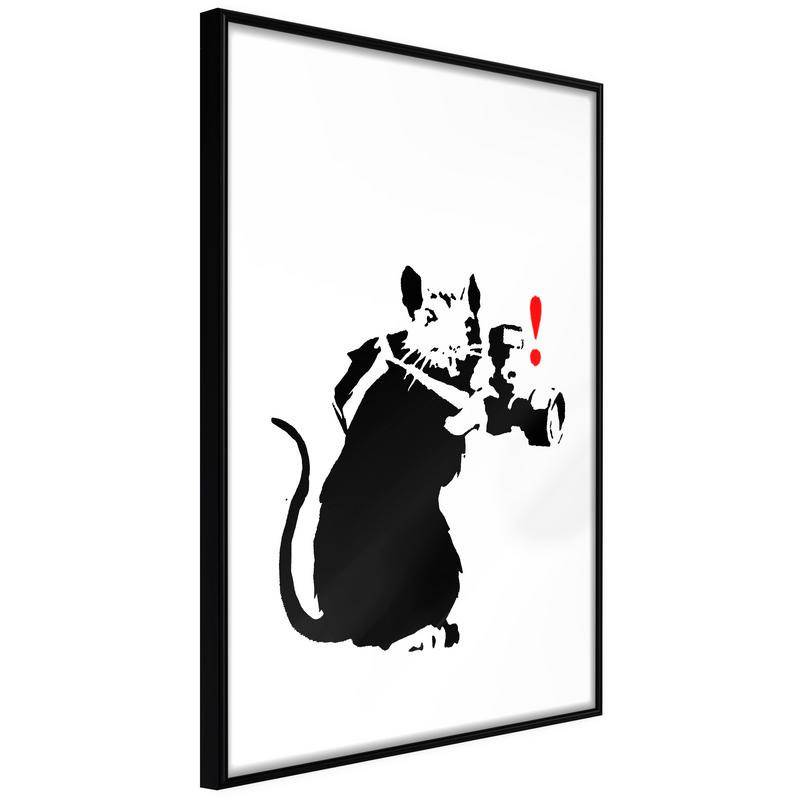 38,00 € Poster met een zwarte en witte muis, Arredalacasa