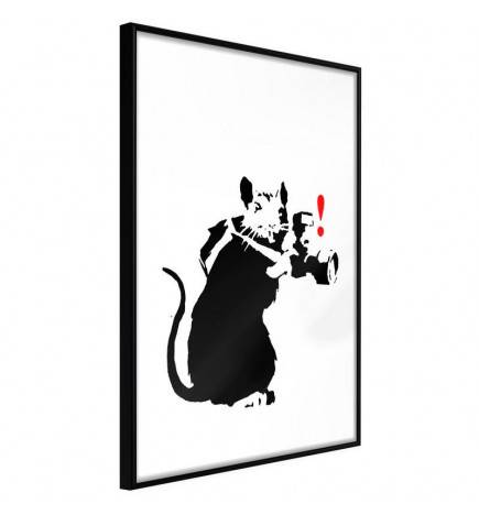 Poster met een zwarte en witte muis, Arredalacasa