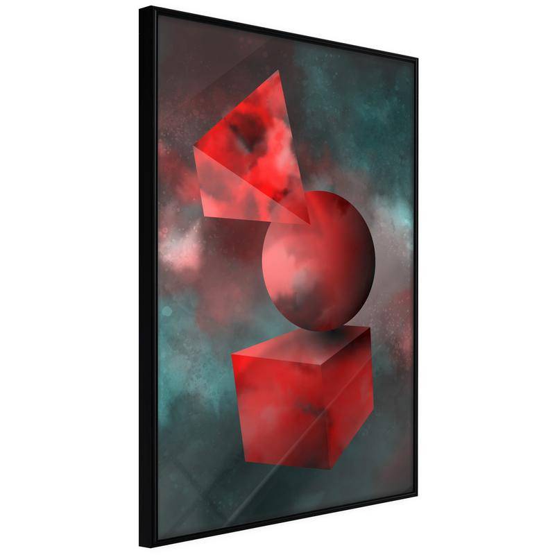 38,00 € Red Geometric Poster Arredalacasa